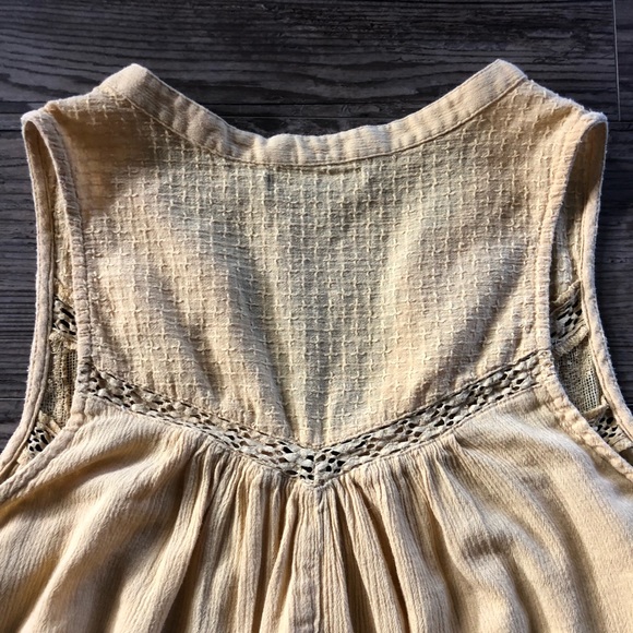 American Eagle gold mustard yellow button front tank top - Picture 9 of 13